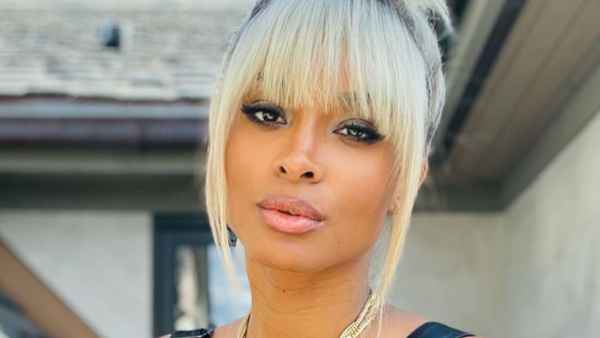 Ciara Poses Topless Underneath Overalls 01