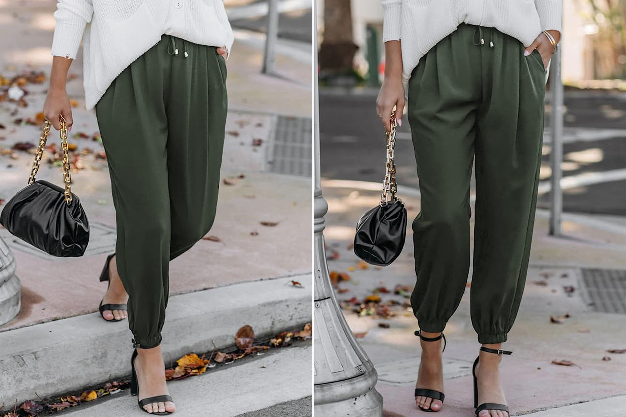 Olive Green Joggers For Fall  Fashion joggers, Joggers outfit, Joggers  outfit fall