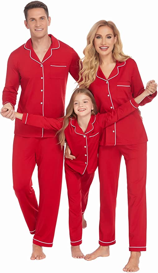 Ekouaer Christmas Family Matching Pajamas