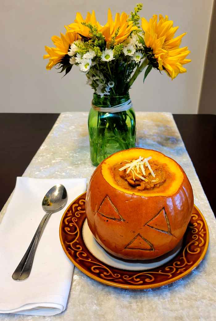 Halloween Baking Championship judge Carla Hall shares a spooky recipe for roasted pumpkin soup