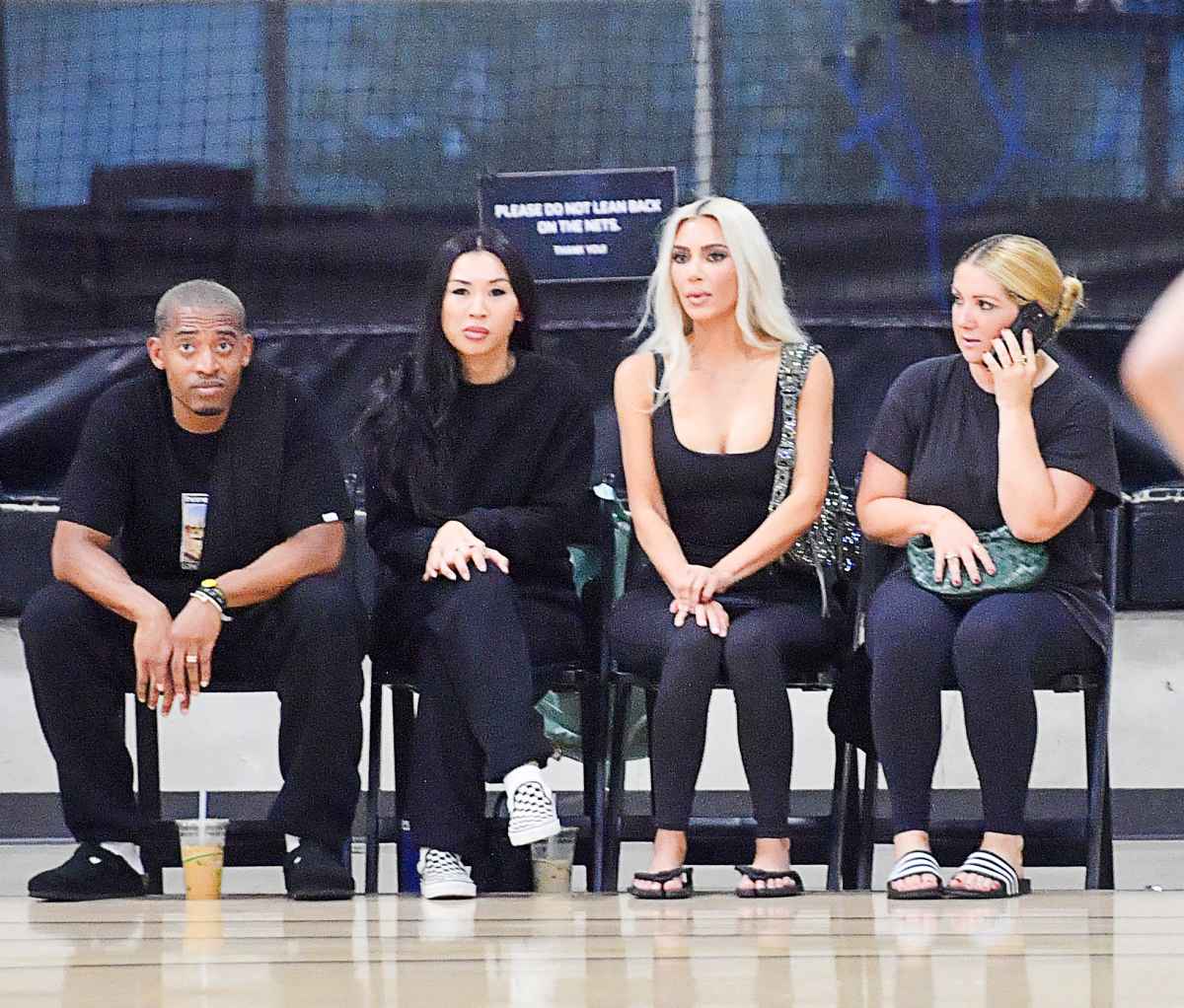 Kim Kardashian, Kanye West Sit Separately at North's Game