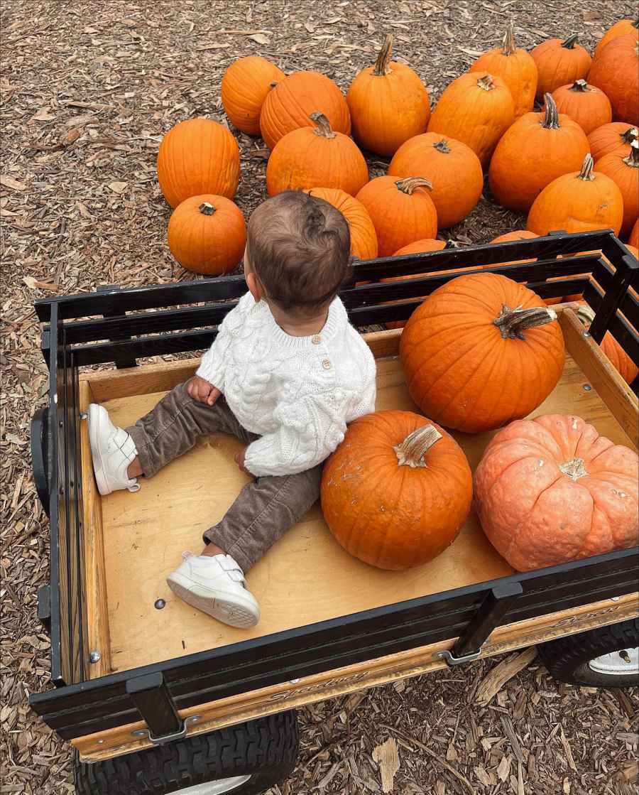 Maralee Nichols Reveals Her and Tristan Thompson’s 10-Month-Old Son Theo’s 1st Halloween Costume- ‘My Pumpkin’ 006