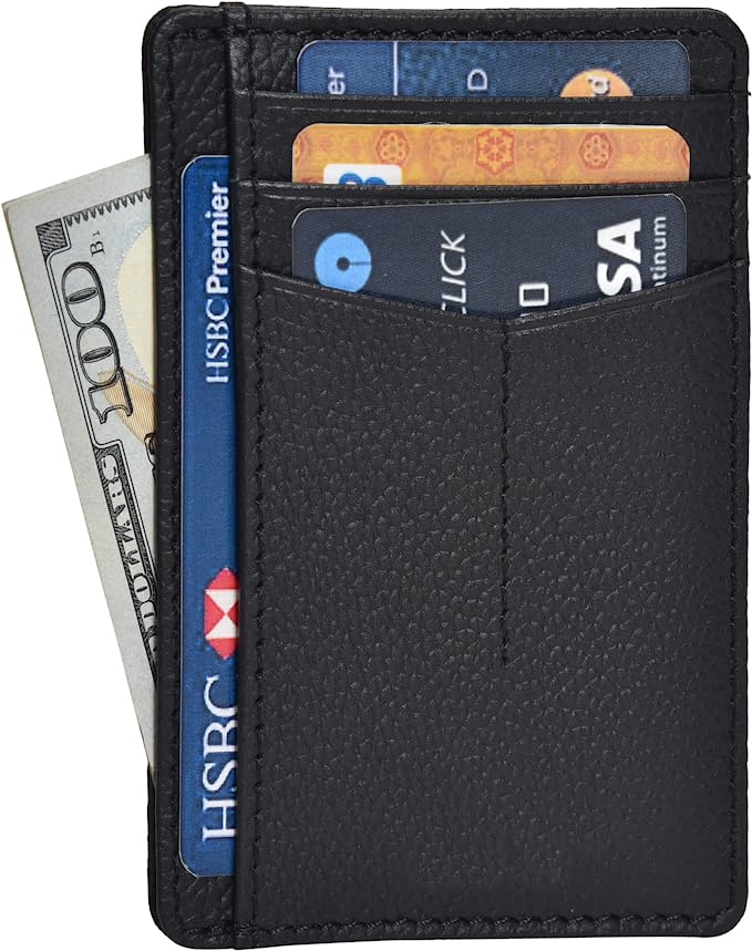 Oak Leathers Slim Front Pocket RFID Card Wallet
