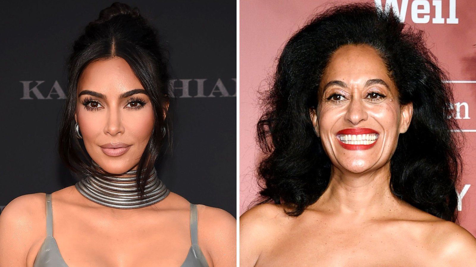Oops! Kim Kardashian Attends Tracee Ellis Ross' Birthday in Mystique Look