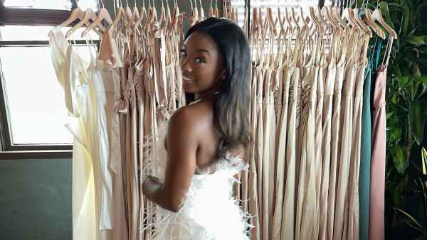 Simone Biles Teases White Dress 13