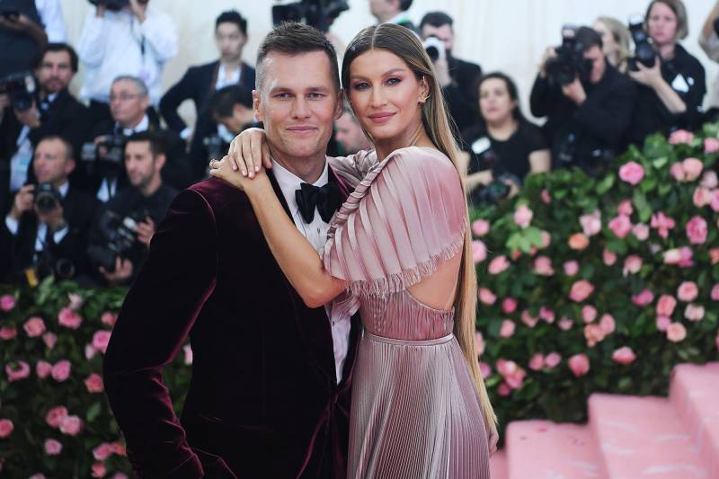 Tom Brady's Personal and Career Ups and Downs posing with Gisele Bundchen at the Costume Institute Benefit celebrating the opening of Camp: Notes on Fashion, Arrivals, The Metropolitan Museum of Art, New York, USA