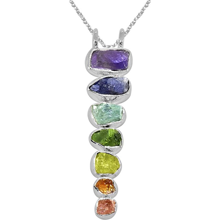 rainbow chakras necklace