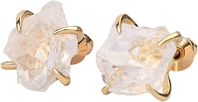white quartz earrings
