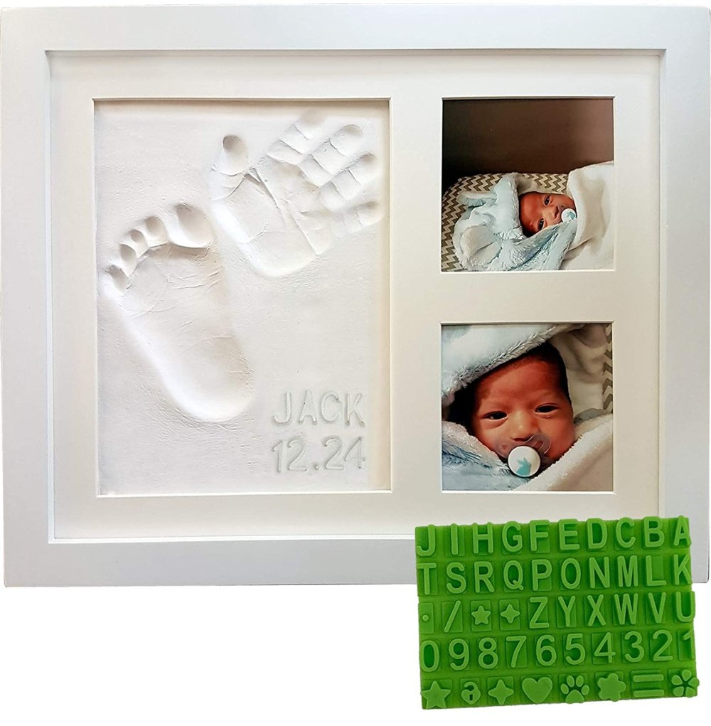 Baby Mushroom Baby Handprint & Footprint Keepsake Photo Frame Kit