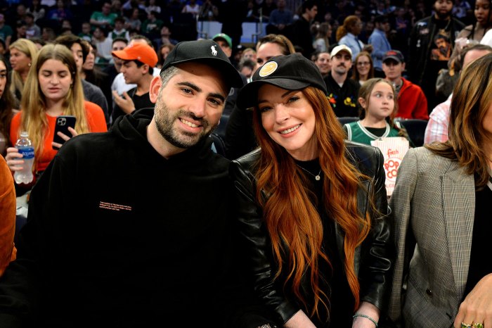 Bader Shammas and Lindsay Lohan Celtics Knicks Game