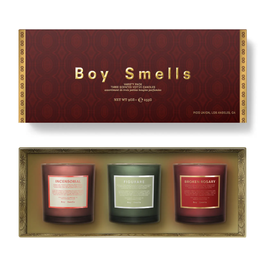 Boy Smells Holiday Votive Trio Candle Set