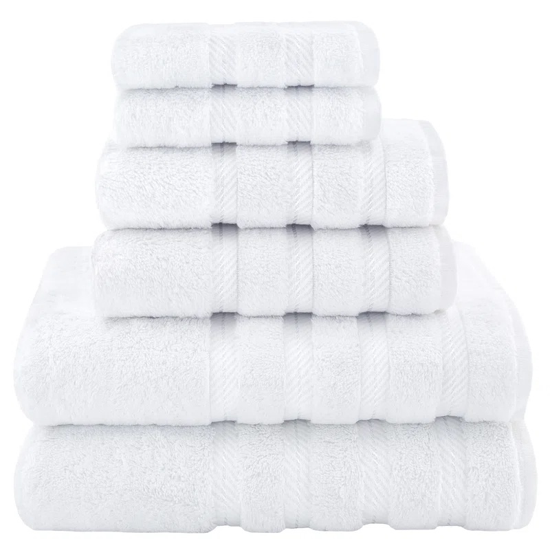 Charlton Home® Darcelle 6 Piece Turkish Cotton Towel Set