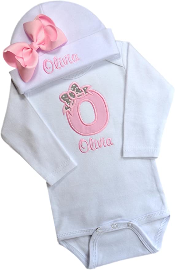 Funny Girl Designs Baby Girl Embroidered Set