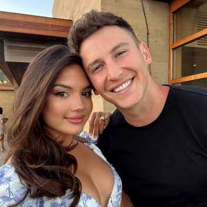 Giannina Gibelli and Blake Horstmann selfie Bali