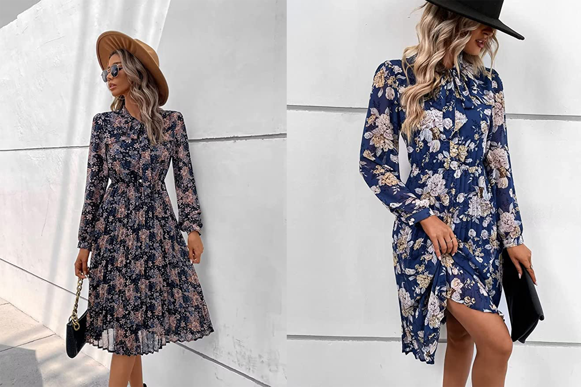 HAOKEKE-Women's-Long-Sleeve-Chiffon-Dress