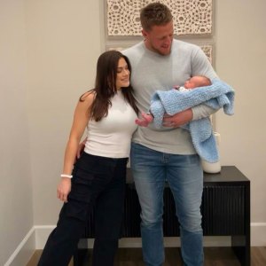 JJ Watt, son Koa and wife Kealia Watt