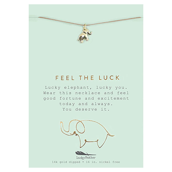 Lucky Feather 14k Gold Dainty Necklace