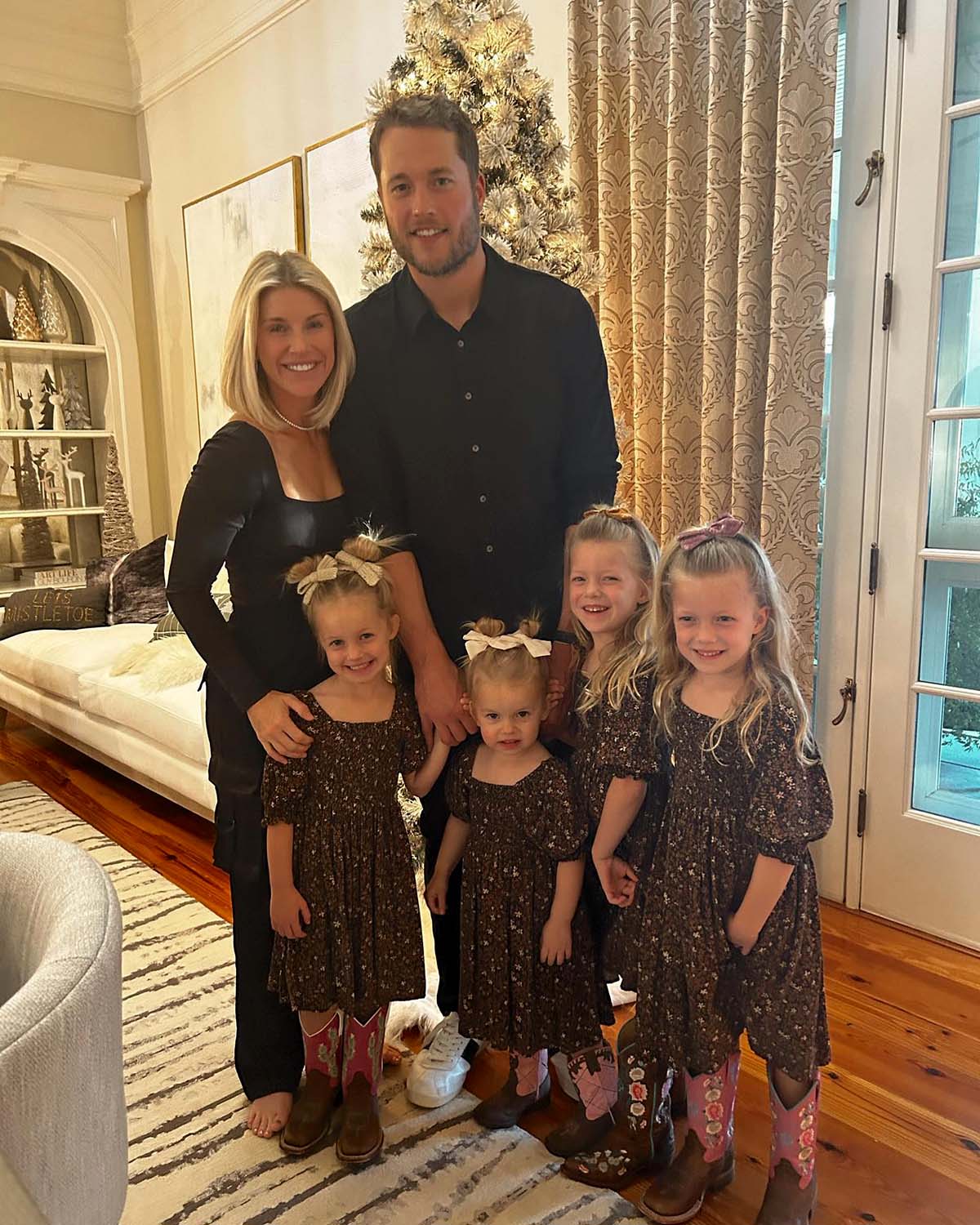Matthew Stafford's 4 Daughters Wear Matching Dresses