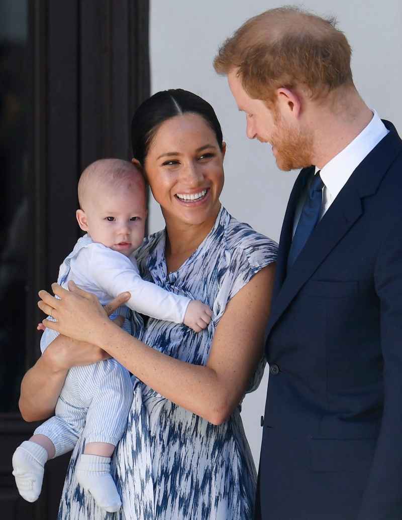 Meghan Markle with Harry and son Archie