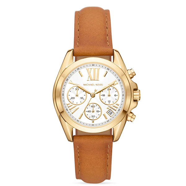 Michael Kors Bradshaw Goldtone Stainless Steel & Leather Chronograph Watch