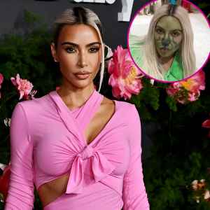 North Turns Mom Kim Kardashian into the Grinch With Makeup 124