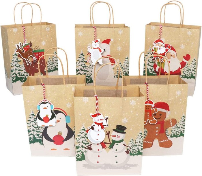 OurWarm 24pcs Christmas Paper Gift Bags