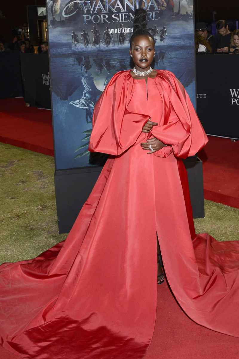 Radiant in Red Every Remarkable Look Lupita Nyong'o Has Worn on the Black Panther Wakanda Forever Press Tour