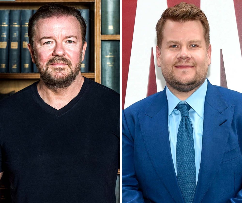Ricky Gervais Reacts to James Corden Seemingly Stealing His Joke