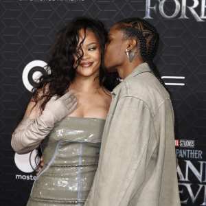 Rihanna and A$AP Rocky at 'Black Panther: Wakanda Forever' premiere