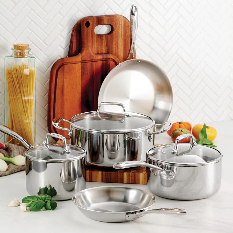 Tramontina 8 Piece Stainless Steel Cookware Set