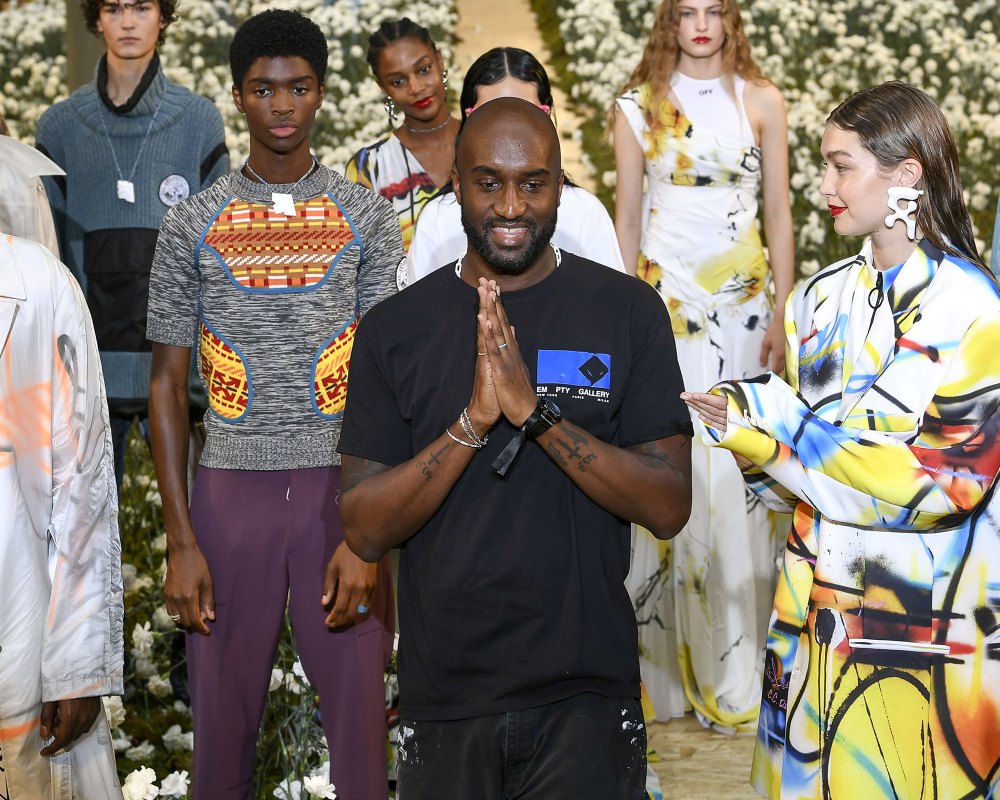 Virgil Abloh's wife Shannon sits front row with their children to