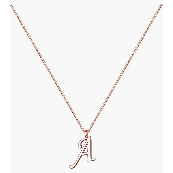 Yoosteel Sterling Silver Initial Necklace