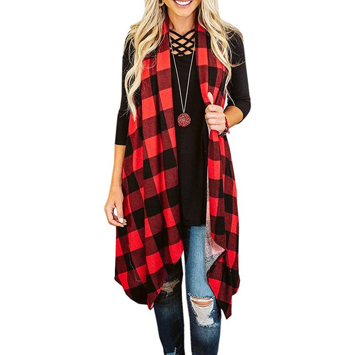 amazon-cyber-deals-holiday-fashion-long-plaid-vest