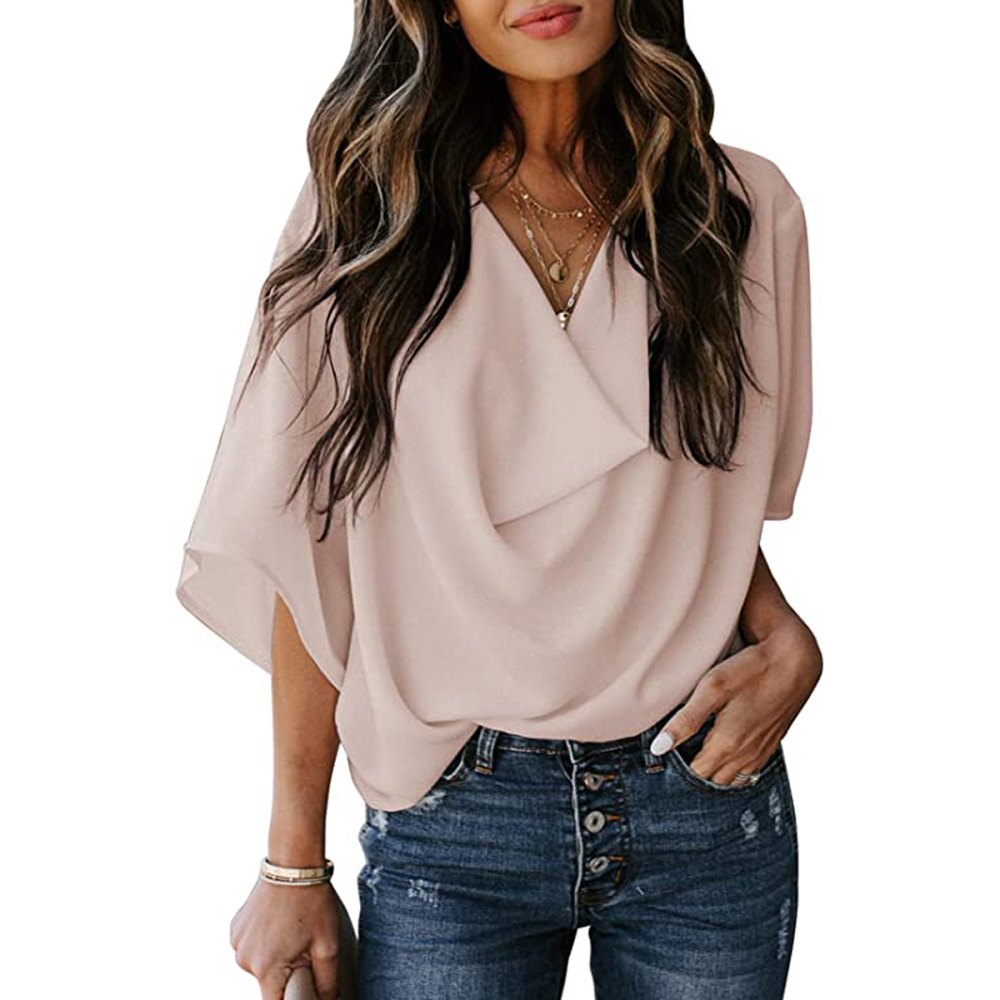 amazon-zara-style-black-friday-deals-drape-chiffon-blouse
