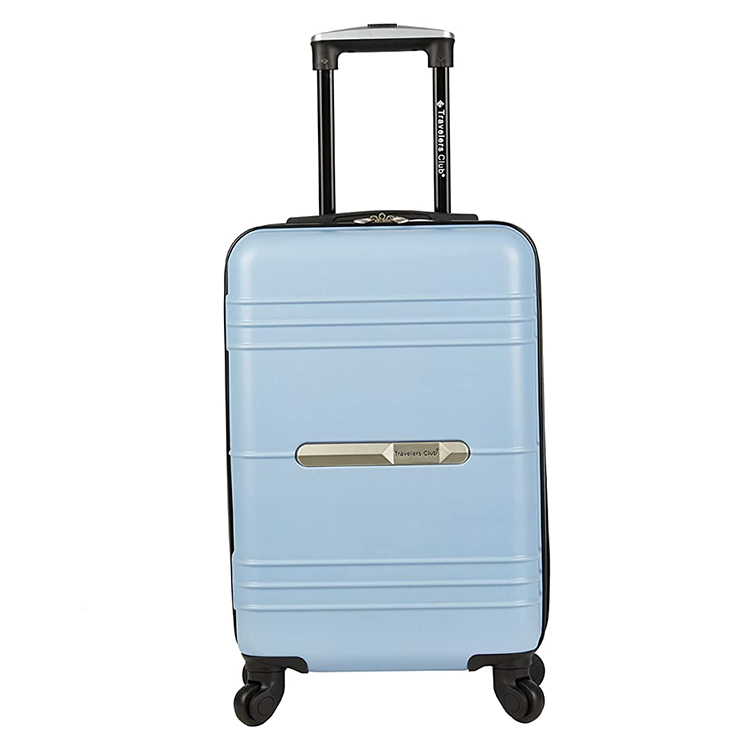 baby blue carry-on suitcase