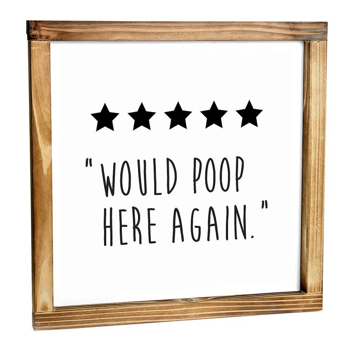 cyber-deals-cheerful-home-decor-amazon-bathroom-rating-sign