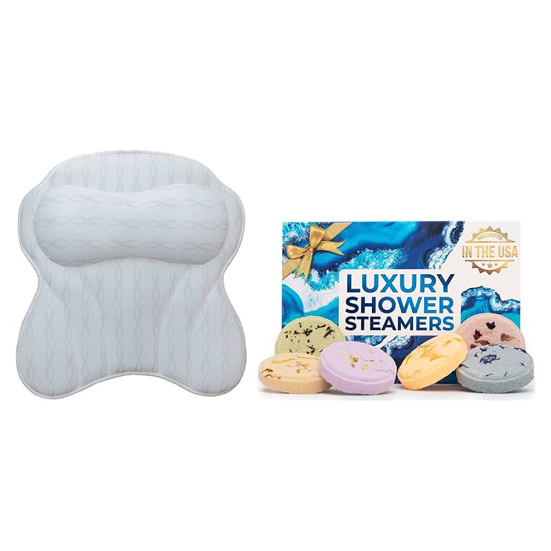 gifts-for-mom-amazon-bath-pillow-shower-steamer-set