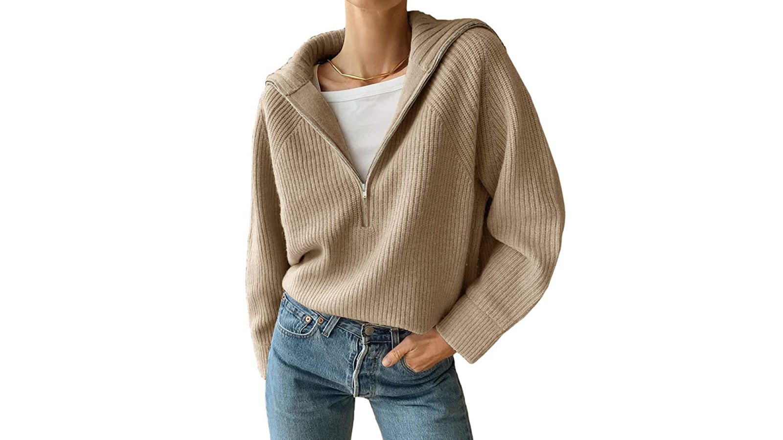 half-zip pullover sweater
