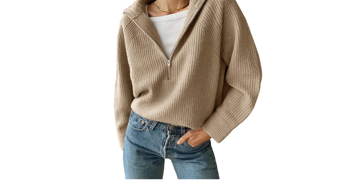 Store This Viral Half-Zip Pullover Sweater — On Sale Now! Store This Viral Half-Zip Pullover Sweater — On Sale Now!