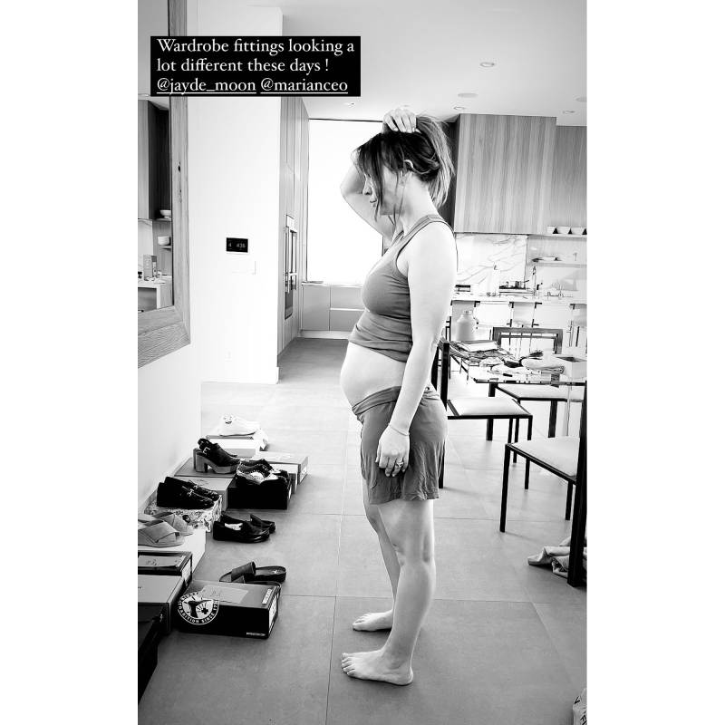 Pregnant Kaley Cuoco Shows Off Bare Baby Bump During Wardrobe Fitting