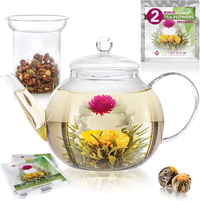 glass teapot and infuser