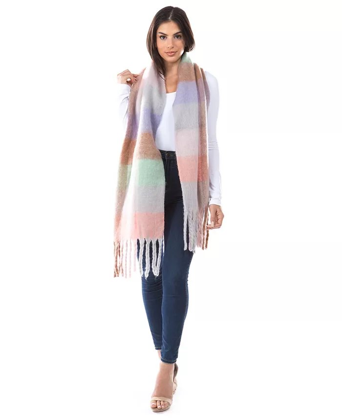 pastel plaid scarf