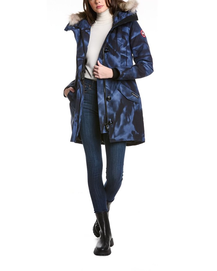 blue camo coat
