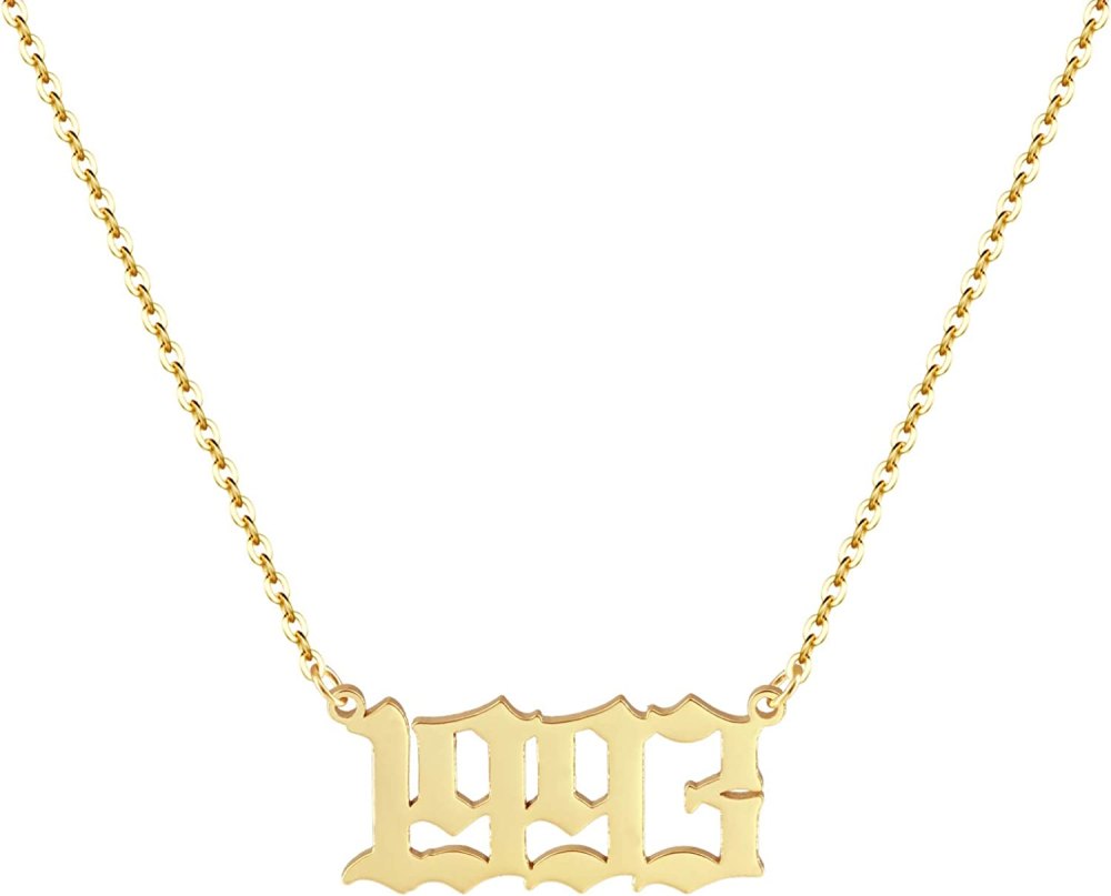 Aimber Birth Year Necklace 18K Gold Plated