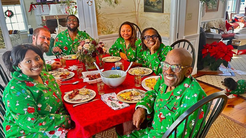 Matching Christmas PJs! Al Roker's Family Photo Album
