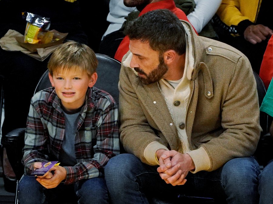 Ben Affleck and Son Samuel, 10, Sit Courtside Los Angeles Lakers Game- See Photos