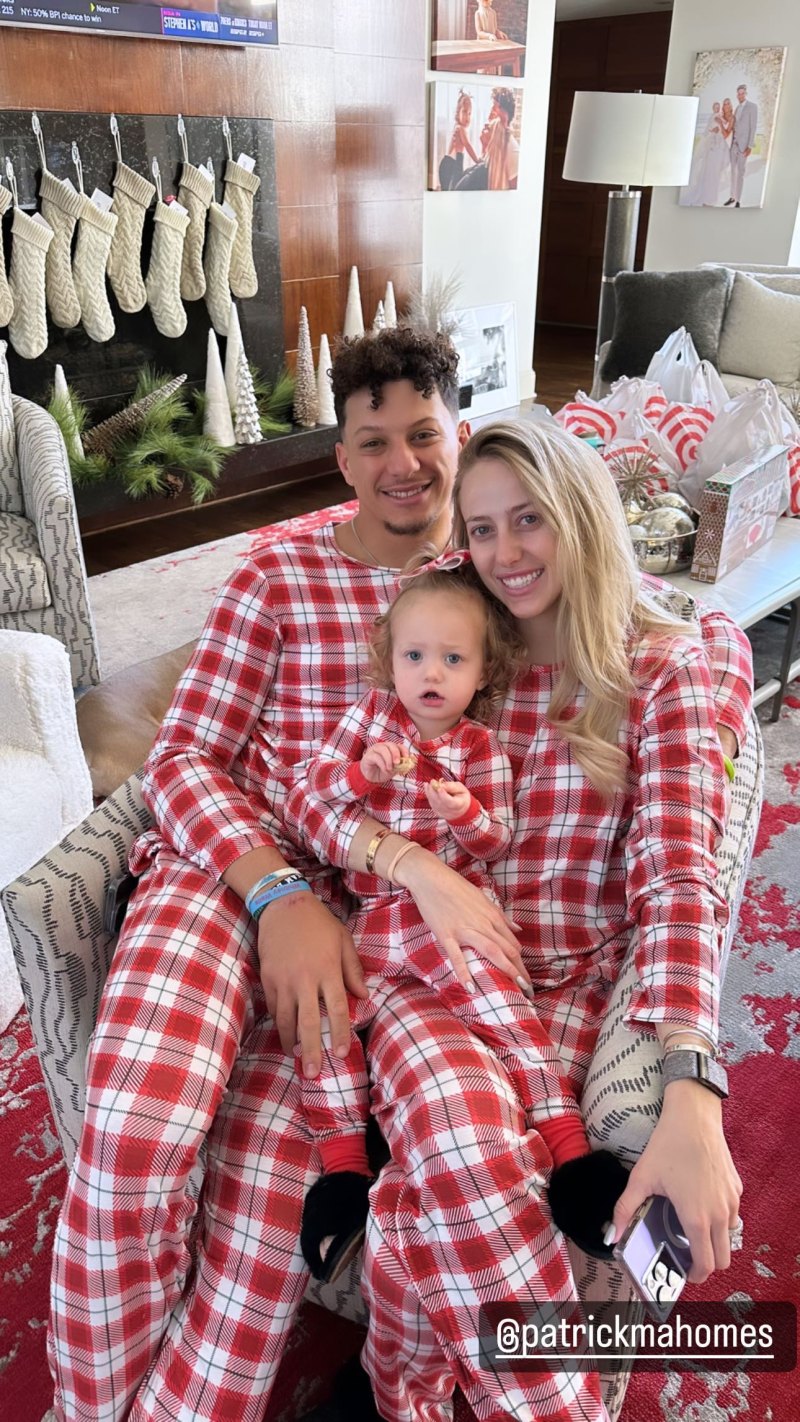 Brittany Matthews and Patrick Mahomes christmas with Sterling