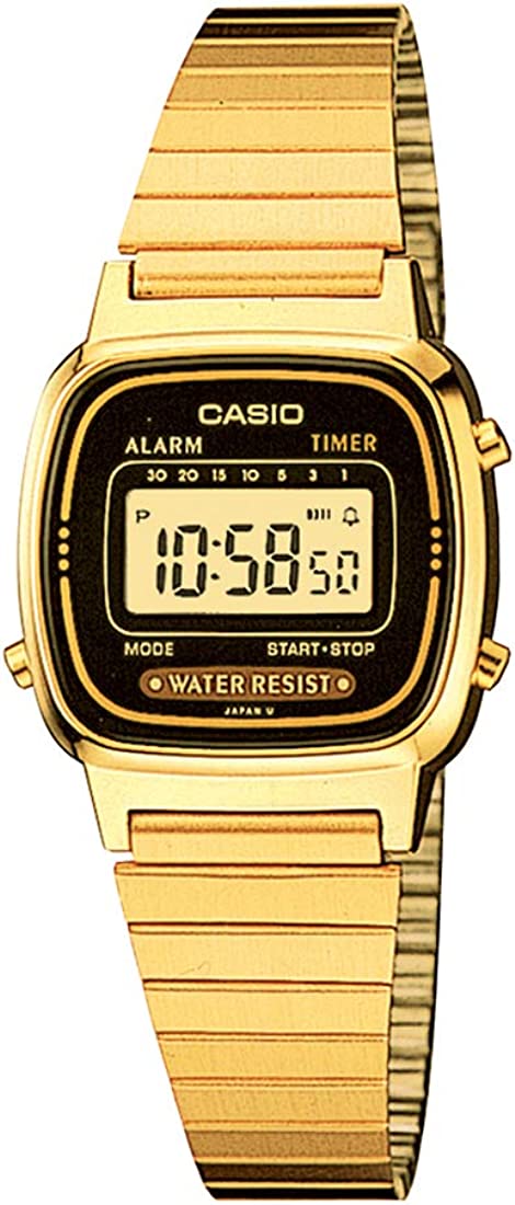Casio Women's Vintage Daily Alarm Digital Gold-tone Watch