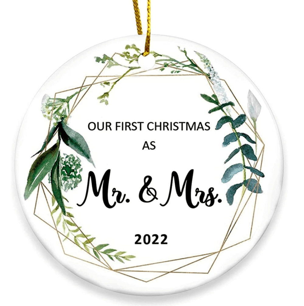 Ccjmyll 2022 Our First Christmas as Mr and Mrs Ornament