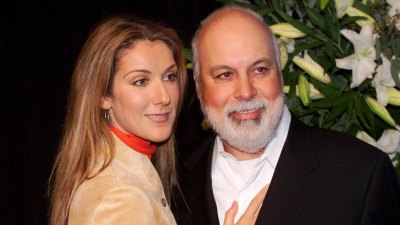Celine Dion and Rene Angelil's Relationship Timeline - 029 pose in New York, after she was presented a commemorative award by Sony Music
